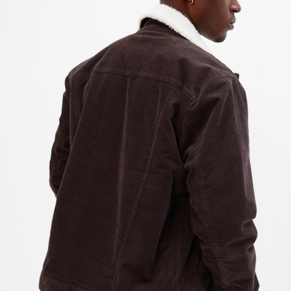 NWOT Gap Men’s Icon Corduroy Sherpa Jacket - Picture 3 of 7